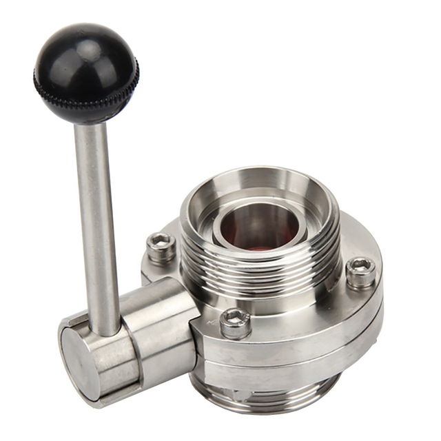 Stainless Steel Sanitary DIN 11851 Male Butterfly Valve
