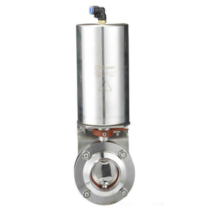 Sanitary Stainless Steel Pneumatic Weld-End Butterfly Valve
