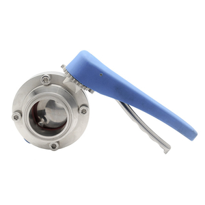 Sanitary Multi Position Duckbill Handle Quick Connect Clamp Butterfly Valve