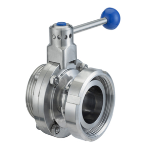Stainless Steel Sanitary Male End Lined Butterfly Valve (Manual Lever-Operated)