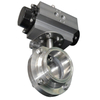 Sanitary Stainless Steel Quick-Clamp Butterfly Valve with Aluminum Pneumatic Actuator