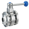 Stainless Steel Sanitary 3 Piece Welded Butterfly Valve (Manual Lever-Operated)