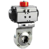 Sanitary Stainless Steel Pneumatic Welded Butterfly Valve with Aluminum Actuator