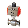 Stainless Steel Sanitary Two-Piece Clamp Ball Valve with Aluminum Pneumatic Actuator