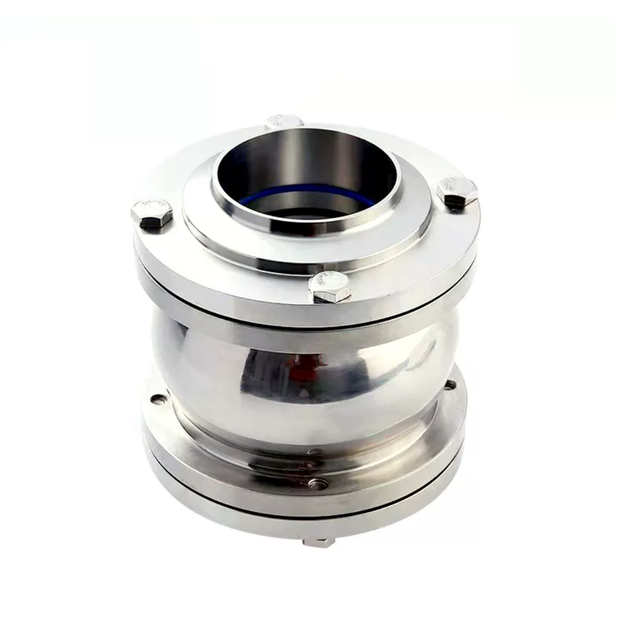 304/316L Sanitary Stainless Steel Three-Piece Welded Check Valve (Ball-Type)