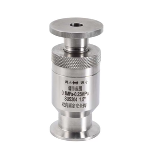 Sanitary Stainless Steel Quick Connect Dual Direction Fixed Pressure Reducing Valve, Breather Valve, Pressure Relief Valve, and Safety Valve