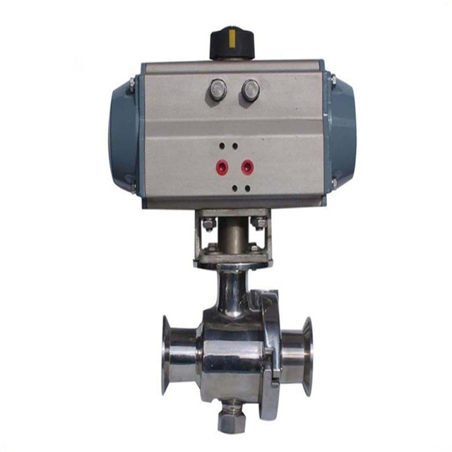 Sanitary Stainless Steel Pneumatic Clamp-Type Ball Valve with Aluminum Actuator