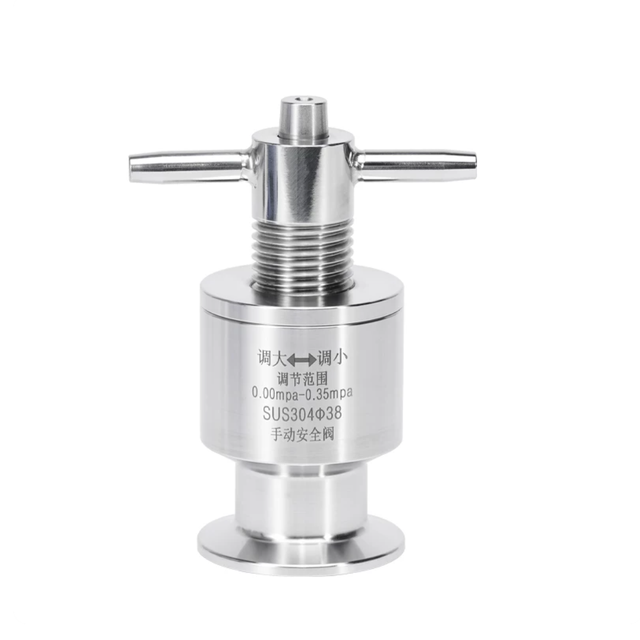 Stainless Steel Sanitary Quick Connect Exhaust Valve Fermentation Tank Clamp Type Pressure Relief Valve Spring Loaded Positive Pressure Safety Exhaust Valve