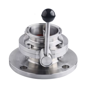 Sanitary Stainless Steel Manual Lever-Operated Butterfly Valve (Single Clamp, Single Flange)