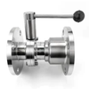 Stainless Steel Sanitary Flange-Type Butterfly Valve and Check Valve Combination (Manual Lever-Operated)
