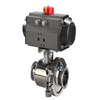 Sanitary Stainless Steel Pneumatic Clamp-Type Ball Valve with Aluminum Actuator
