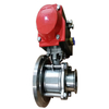 Sanitary 3-Piece Tank Bottom Ball Valve (Stainless Steel), with Aluminum Alloy Pneumatic Actuator