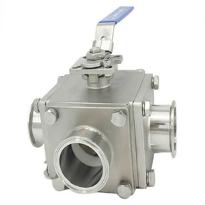Stainless Steel Sanitary Fully Encapsulated 3-Way Ball Valve (Clamp Connection, Manual Operation)