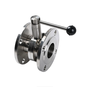 Stainless Steel Sanitary Flanged Butterfly Valve (Manual Lever-Operated)